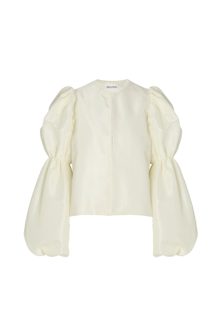 ZOEY DOUBLE POUF sleeve blouse  Vanilla