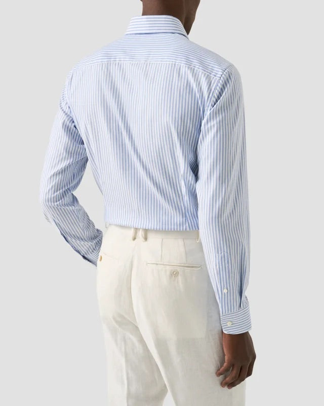 Striped signature Oxford Shirt, Slim  Lyseblå