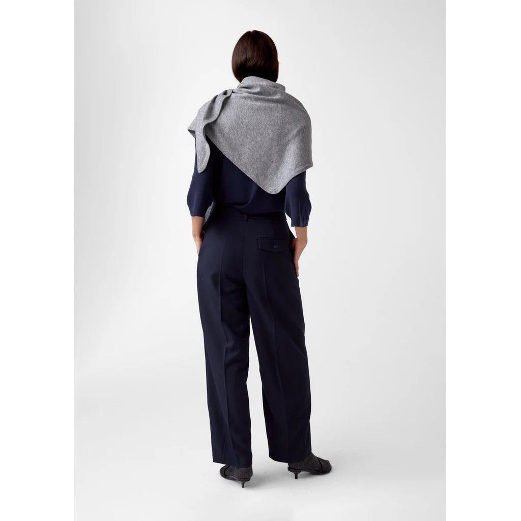 Mira Wool Cash Scarf  M. Grey Mel