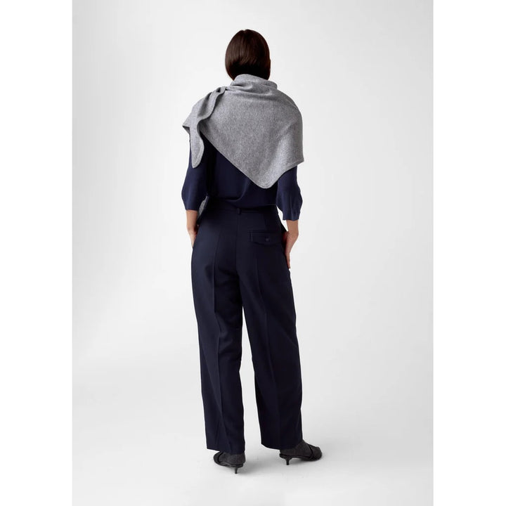 Mira Wool Cash Scarf  M. Grey Mel