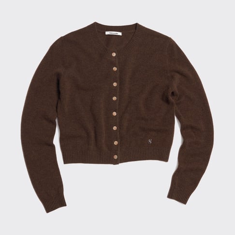 W. Cashmere Cardigan 26-01  Dk. Brown