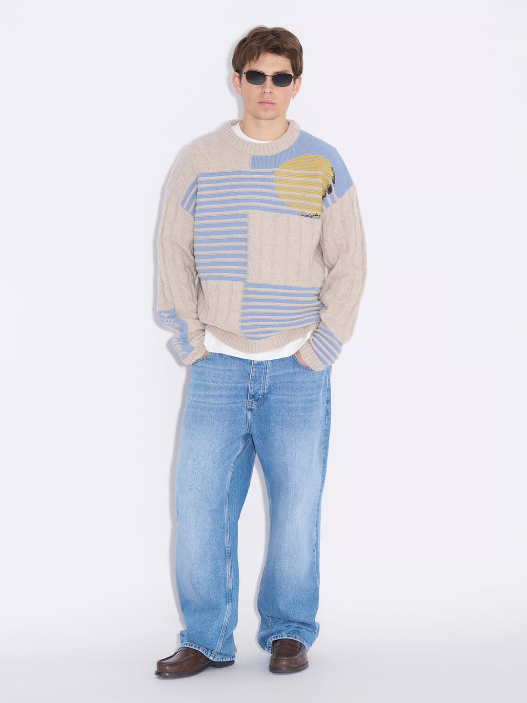 Retro Sun Crew  Beige Mix