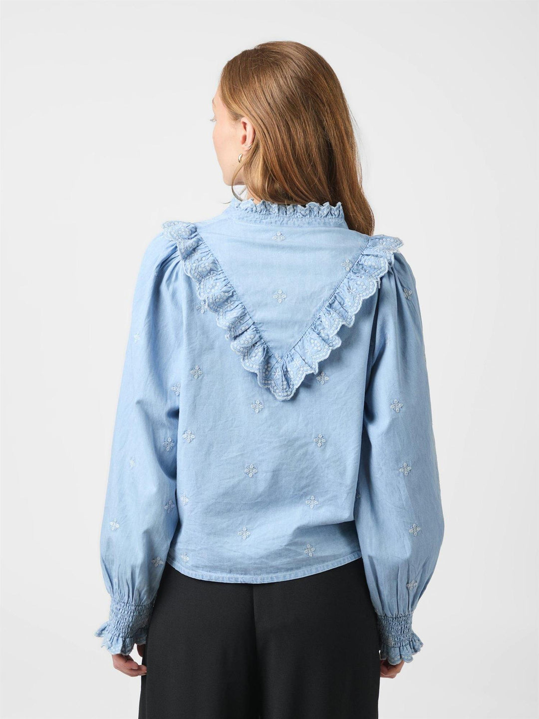 Degas Denim Blouse  Light Blue
