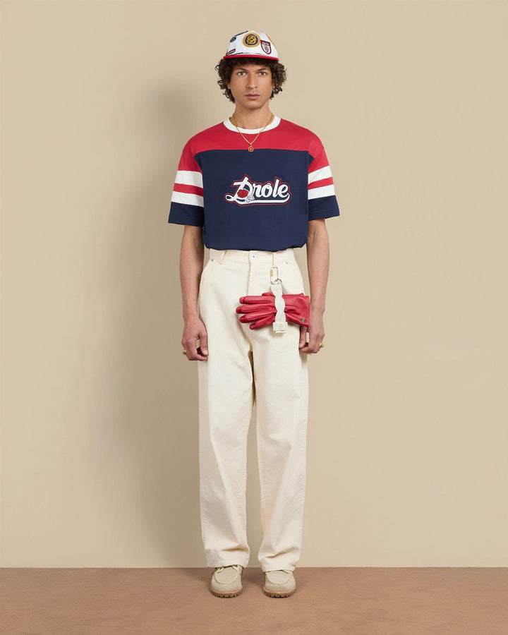 Le Pantalon Baggy Velours  Ecru