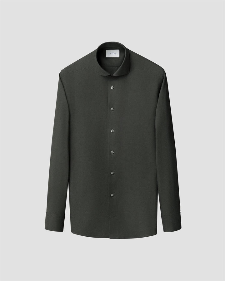 Micro Check Signature Flannel Shirt  Dark Green