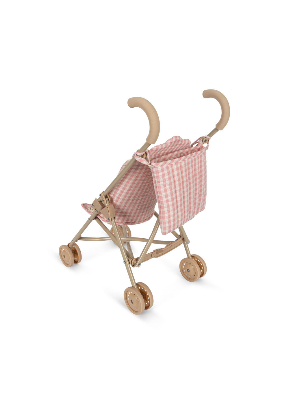 DOLL STROLLER  Powder Pink Check