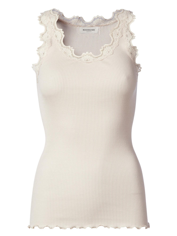 Babette SL U-neck Lace Top  Soft Powder
