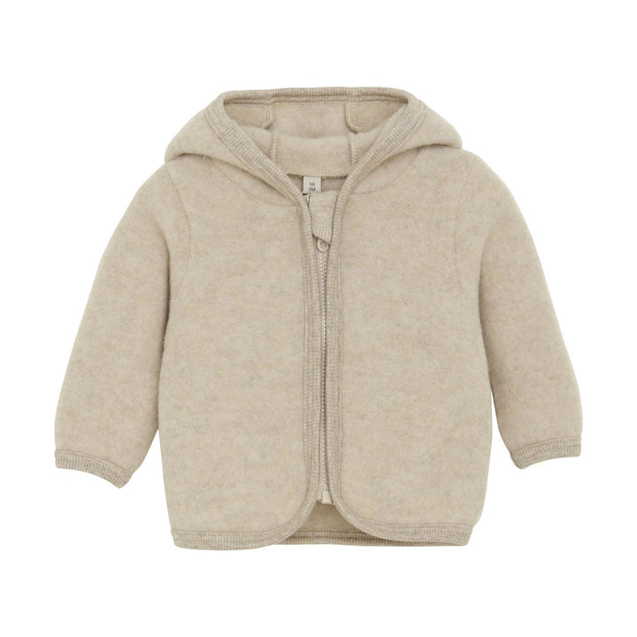Jacket Ears Wool Fleece  Camel Melange