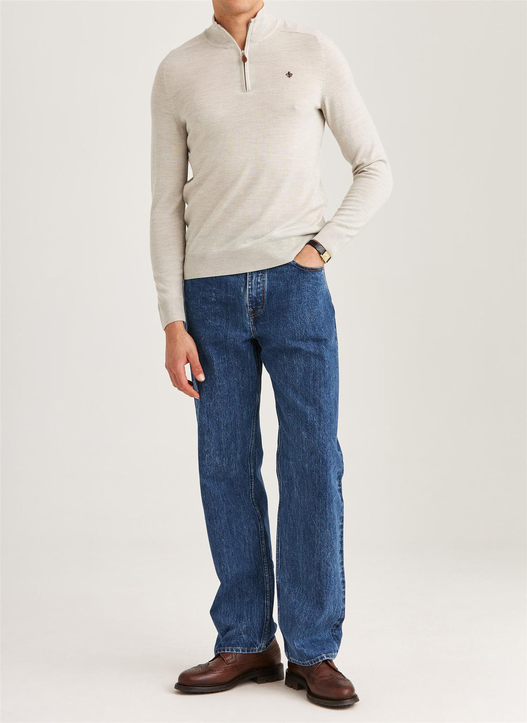 Merino John Zip  Off White