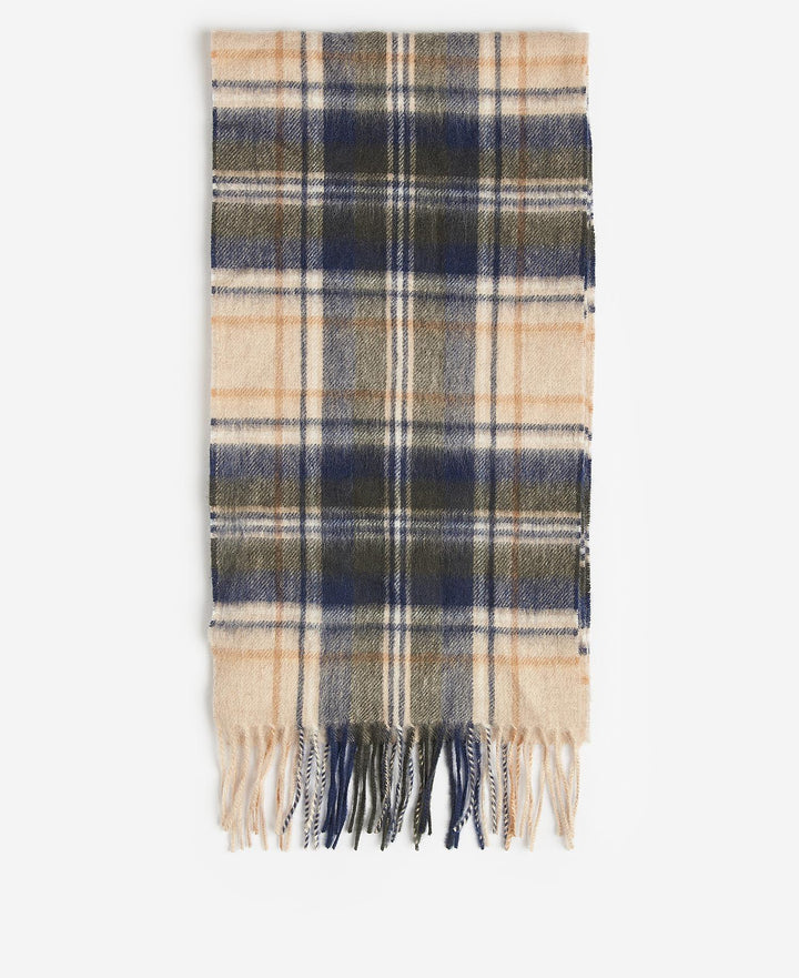 New Check Tartan Scarf  Sand Beige Plaid