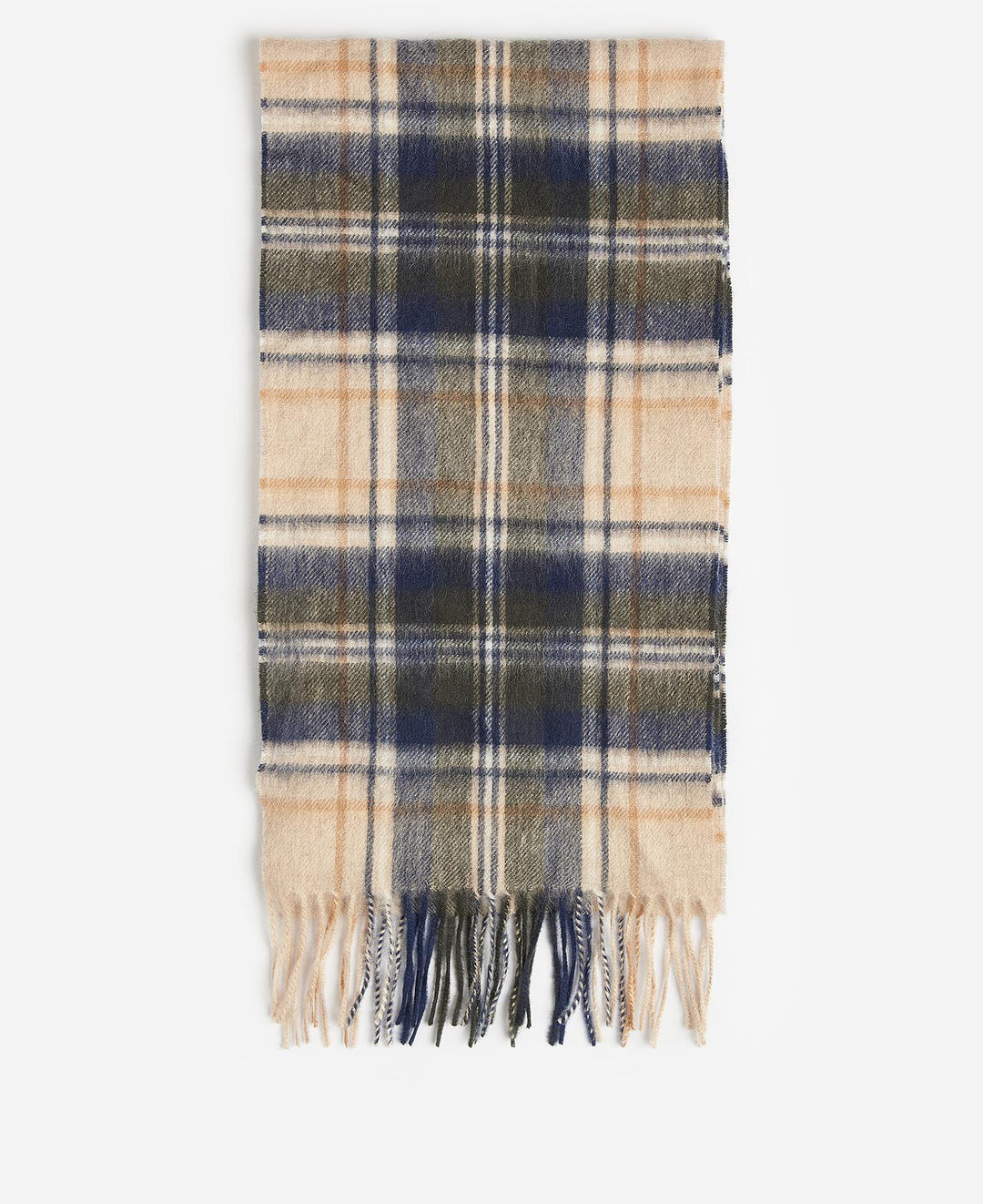 New Check Tartan Scarf  Sand Beige Plaid