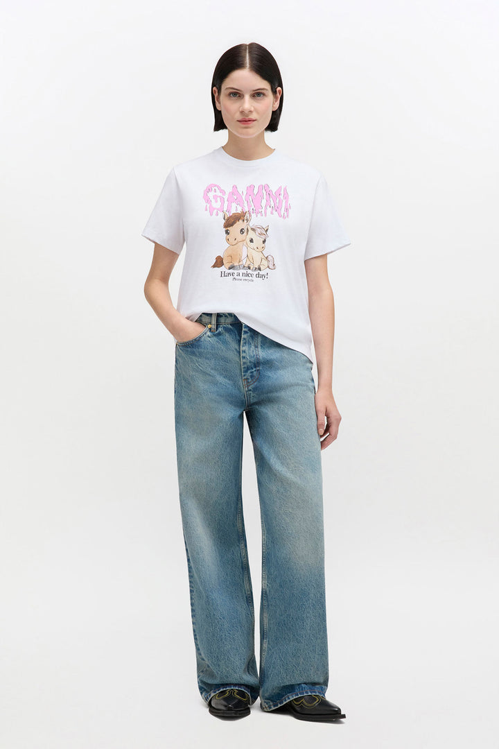 Basic Cotton Jersey T-shirt  Bright White