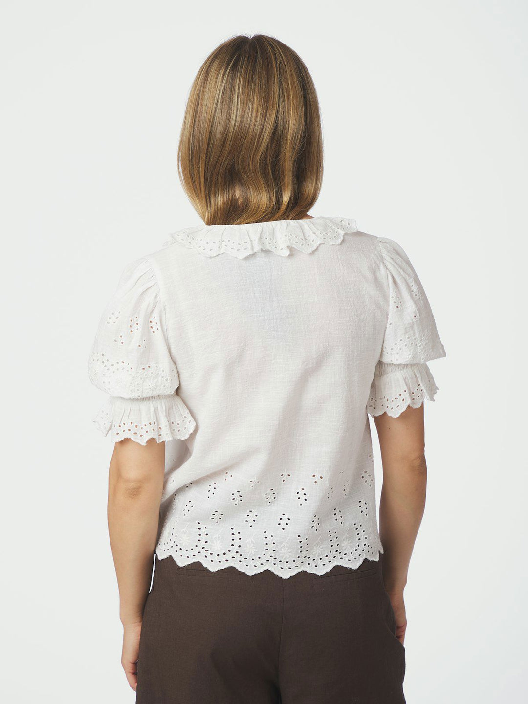 Talise Emb Blouse  White