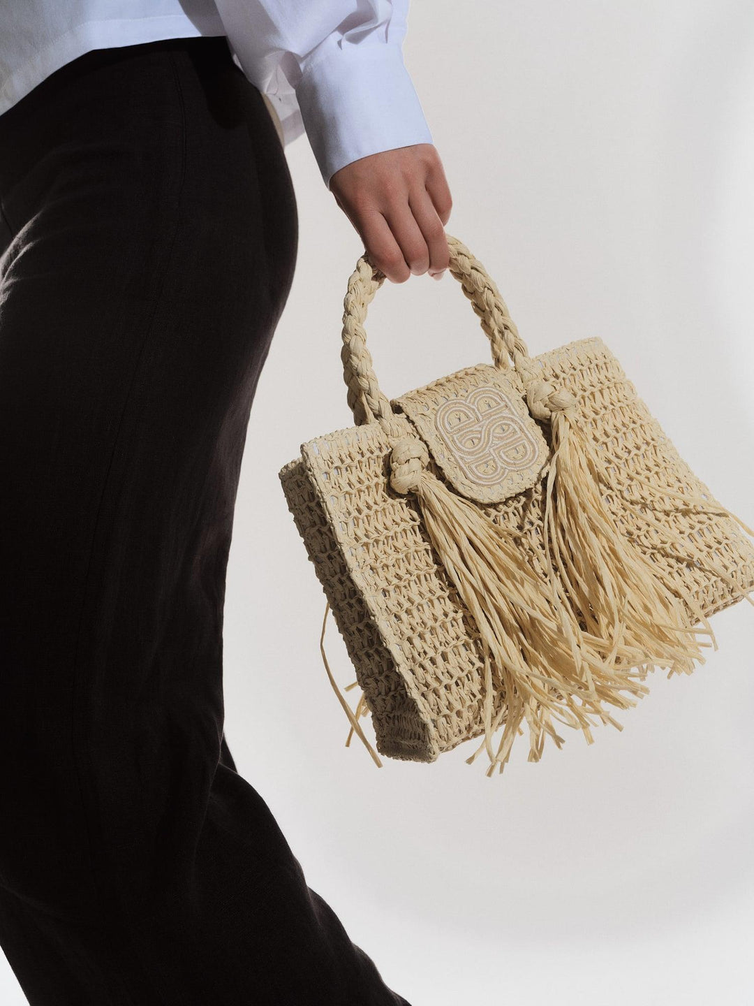 Sigrid Straw Bag  Beige