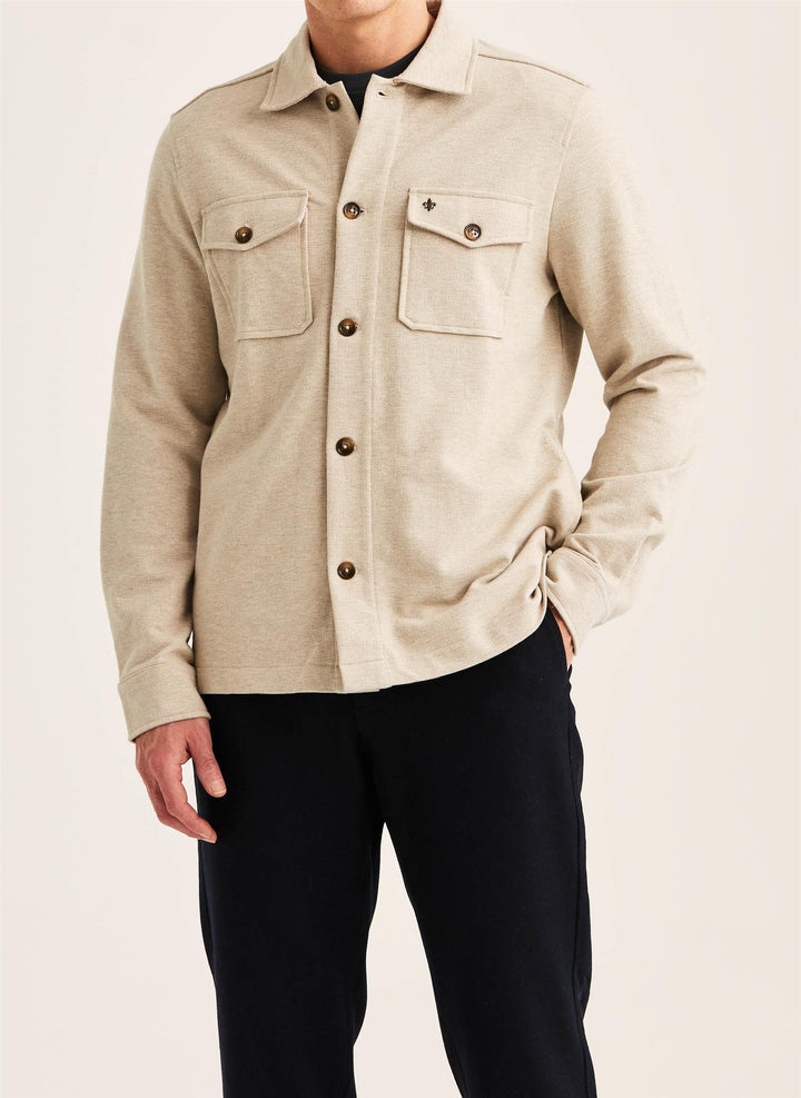 Andrew Jersey Overshirt  Khaki