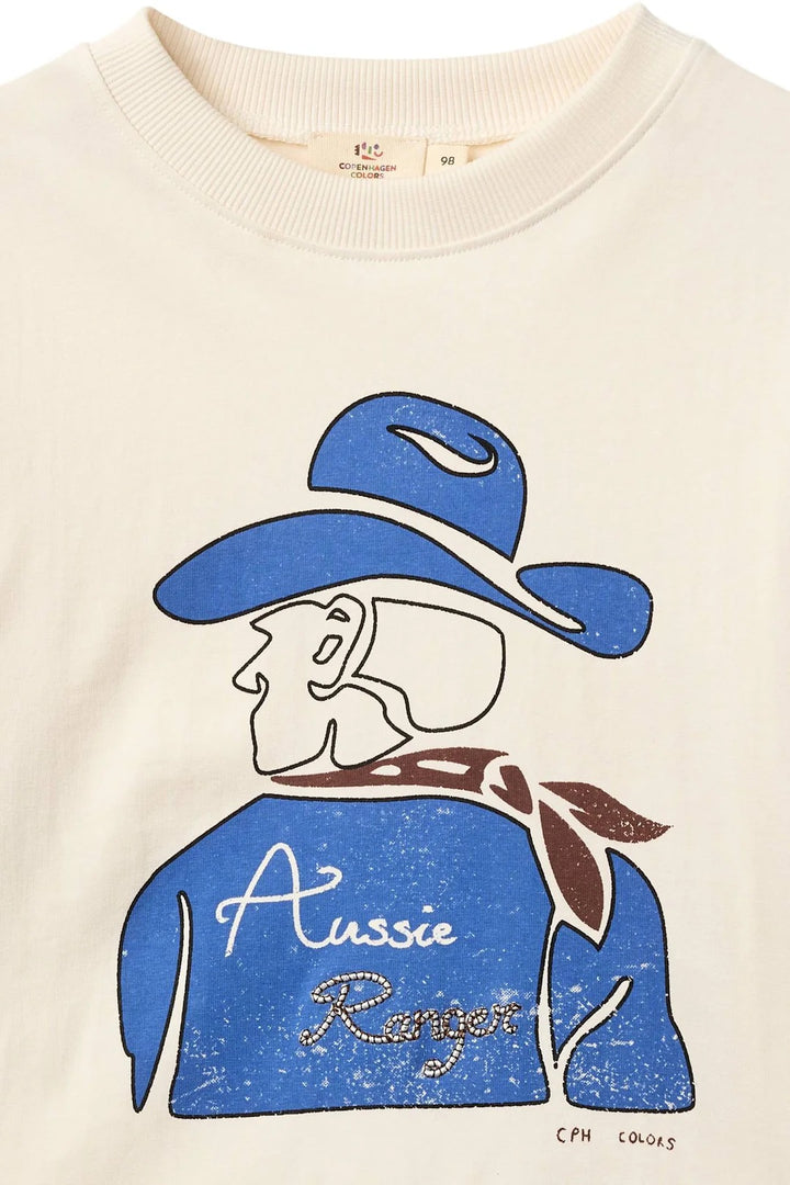BOYS LS TEE W. AUSSIE RANGER PRINT  Cream Comb.