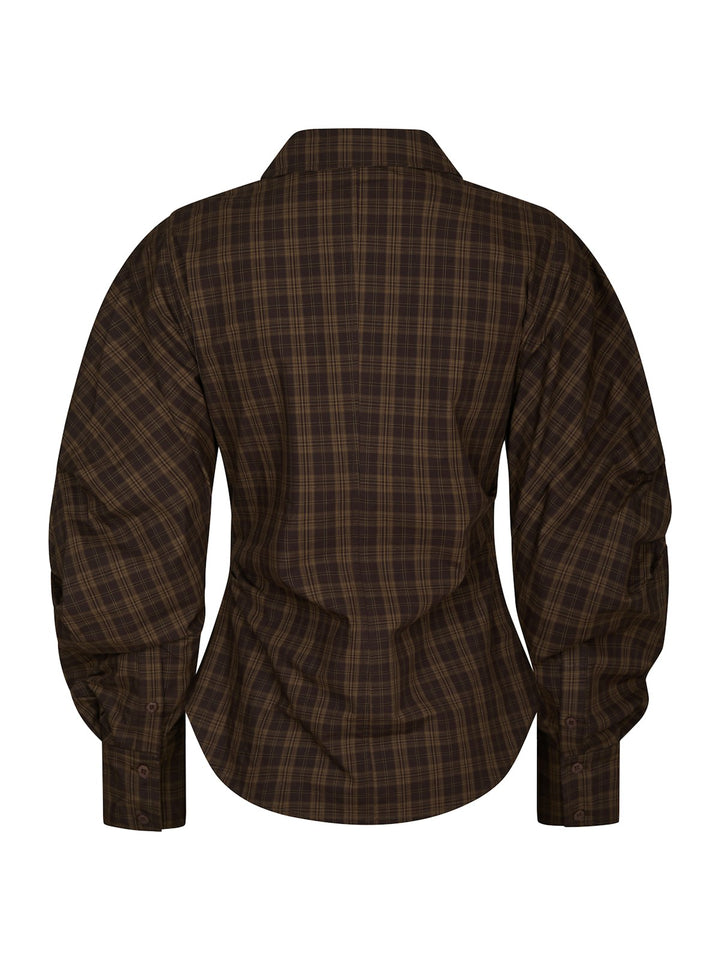 Neoella Check Shirt  Dark Brown