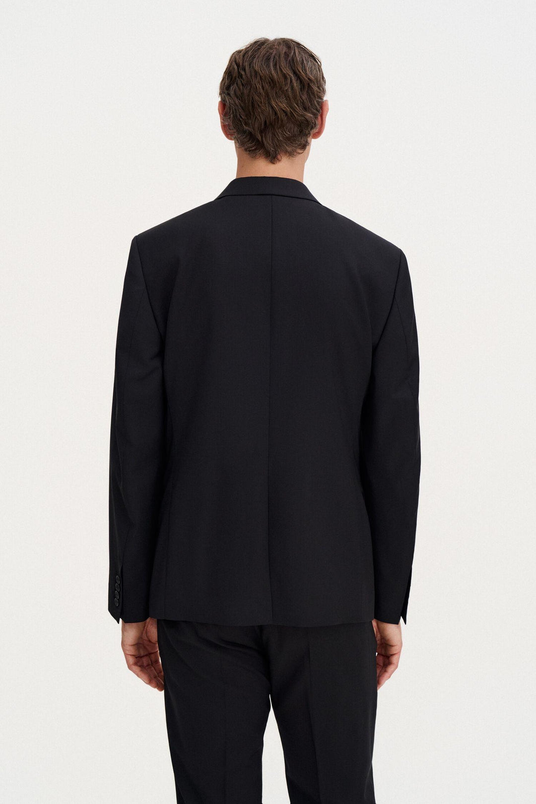 slim wool blazer  Black