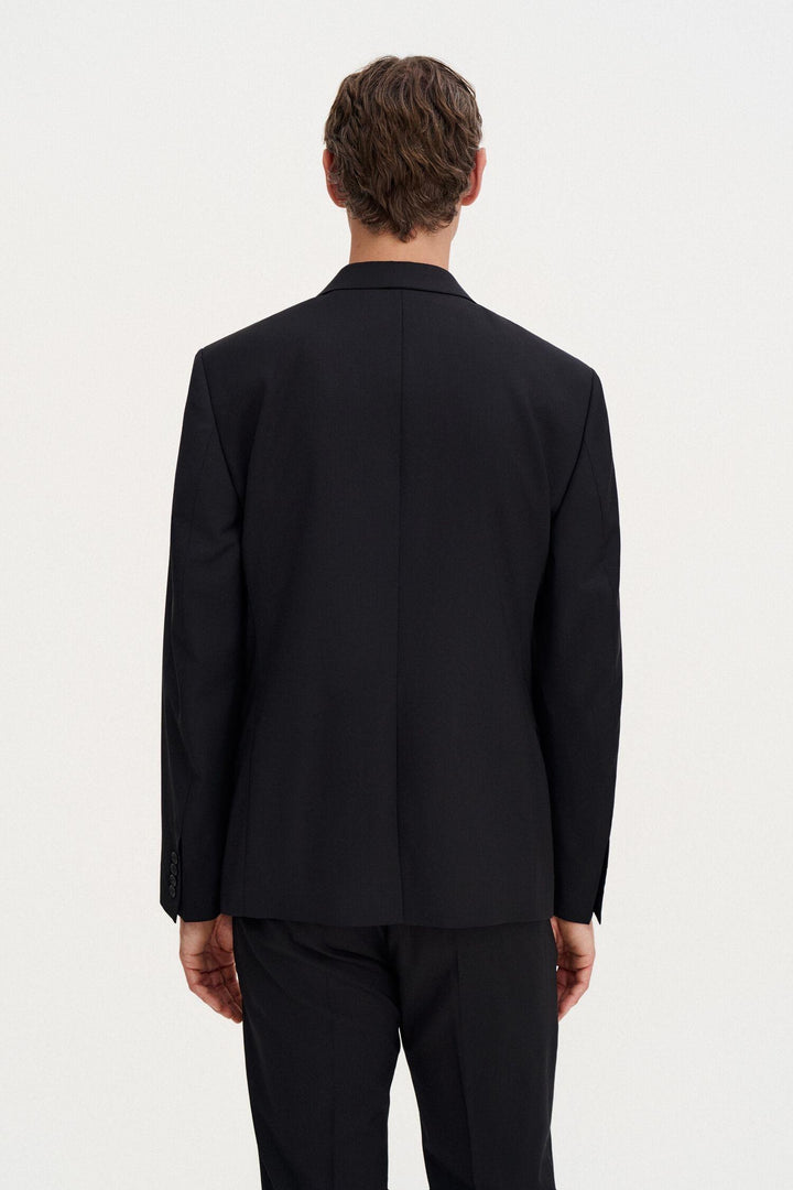 slim wool blazer  Black