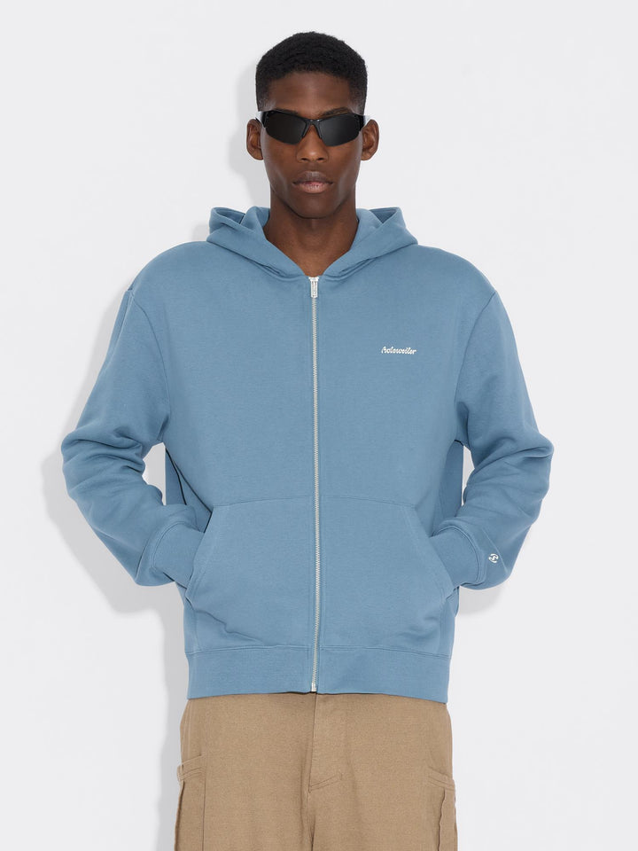 M Regular Zip Hoodie  Blue