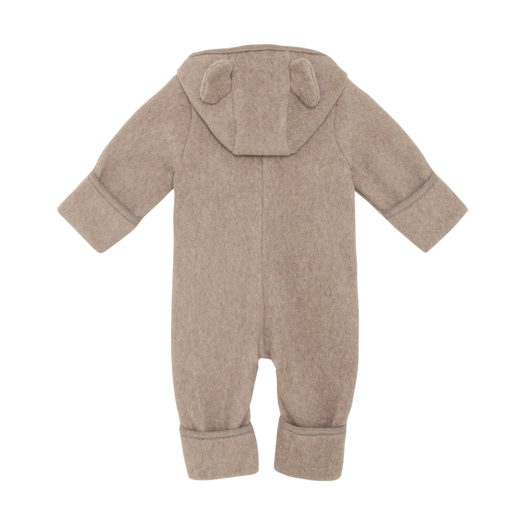 Pram Suit Ears Cot. Fleece  Savannah Melange