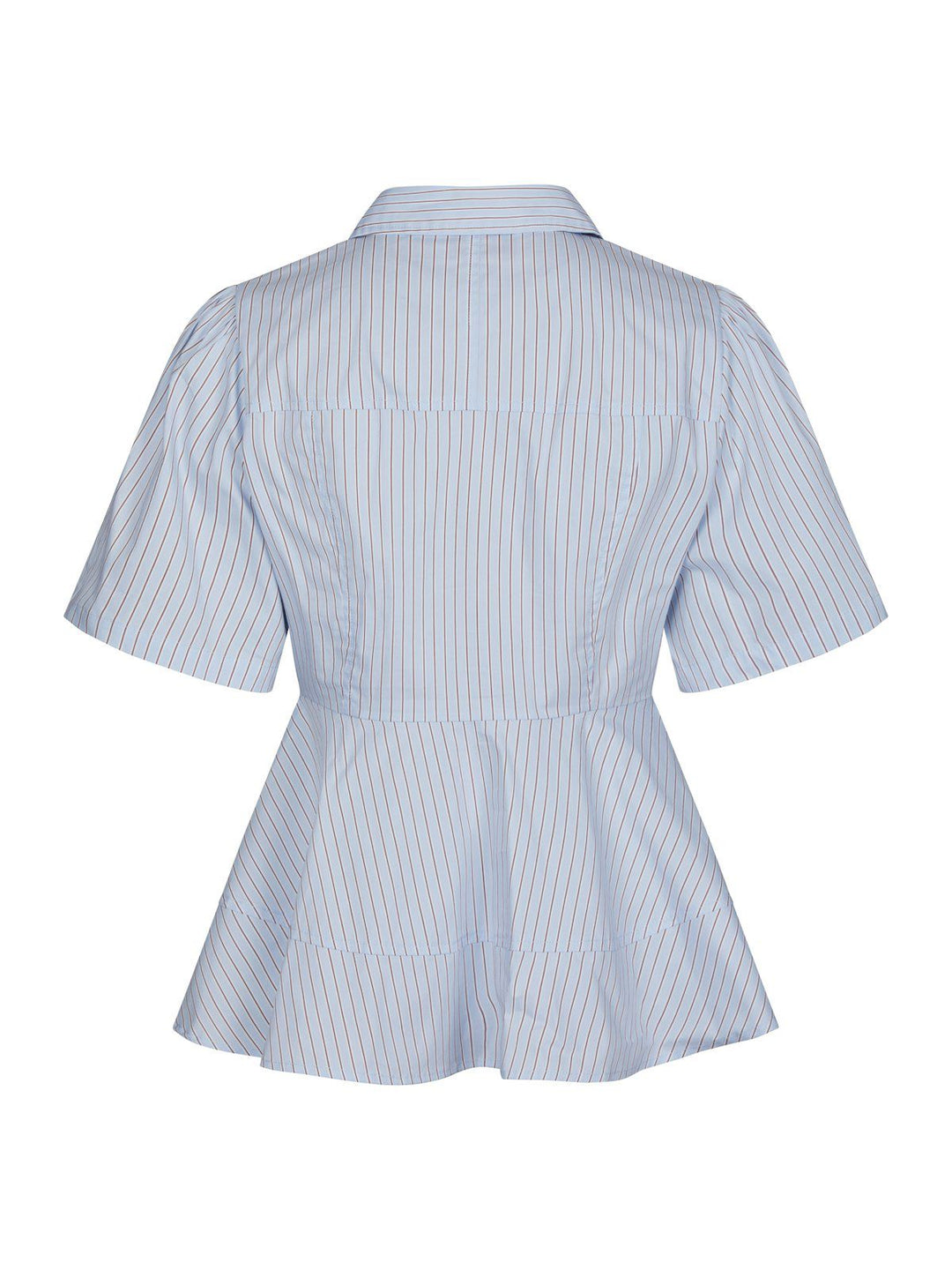 Janelle Stripe Shirt  Blue/Brown Stripe
