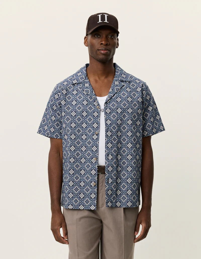 Lukas Arabesque AOP SS Shirt  Blue Fog