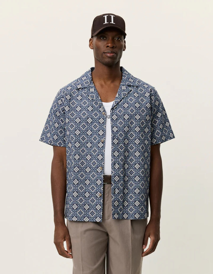 Lukas Arabesque AOP SS Shirt  Blue Fog