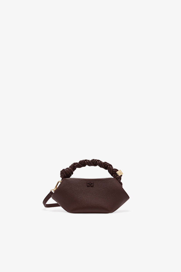 Ganni Bou Bag Mini Grained  Chicory Coffee