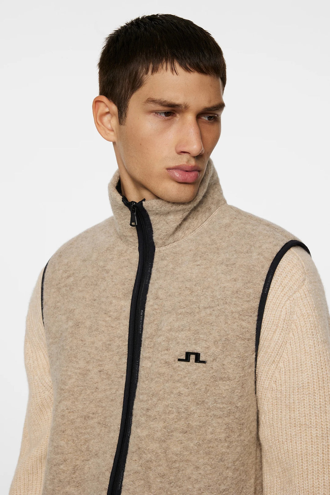 Duncan wool fleece vest  Moonbeam