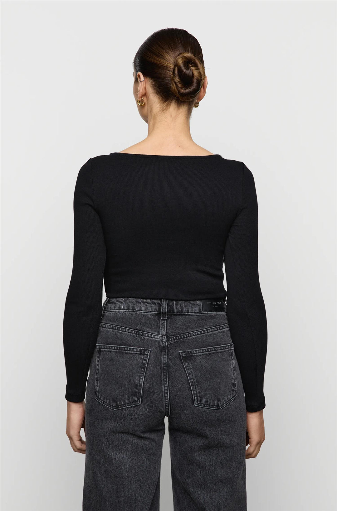 PETRONELLA RIB BOATNECK  Black