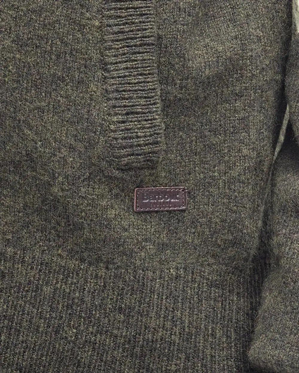 Essent Patch Zip Through Knitted Jumper  Seaweed