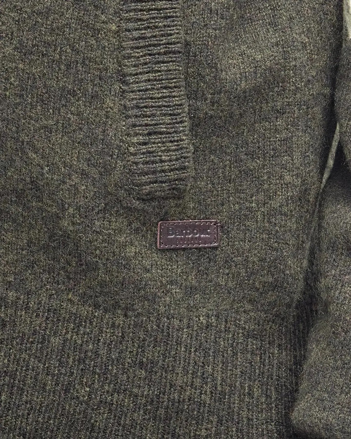 Essent Patch Zip Through Knitted Jumper  Seaweed