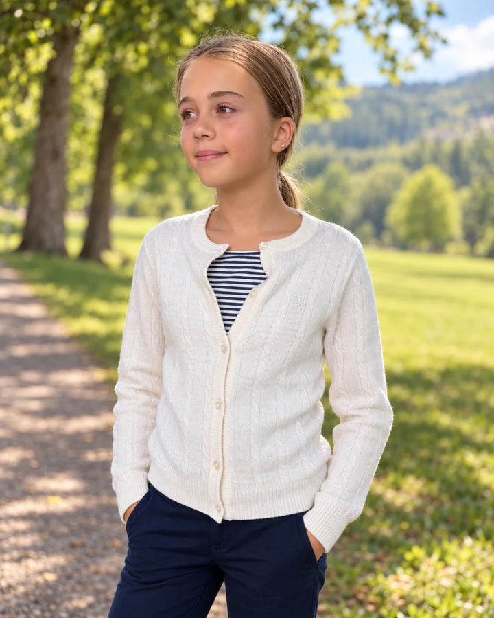 Elise strikket cardigan  Cream