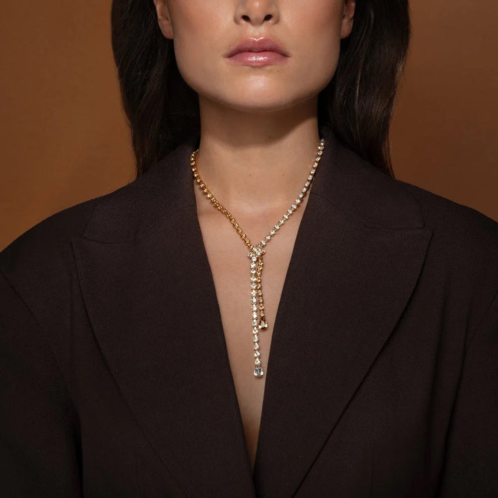 YVETTE NECKLACE  GOLD  Topaz Combo
