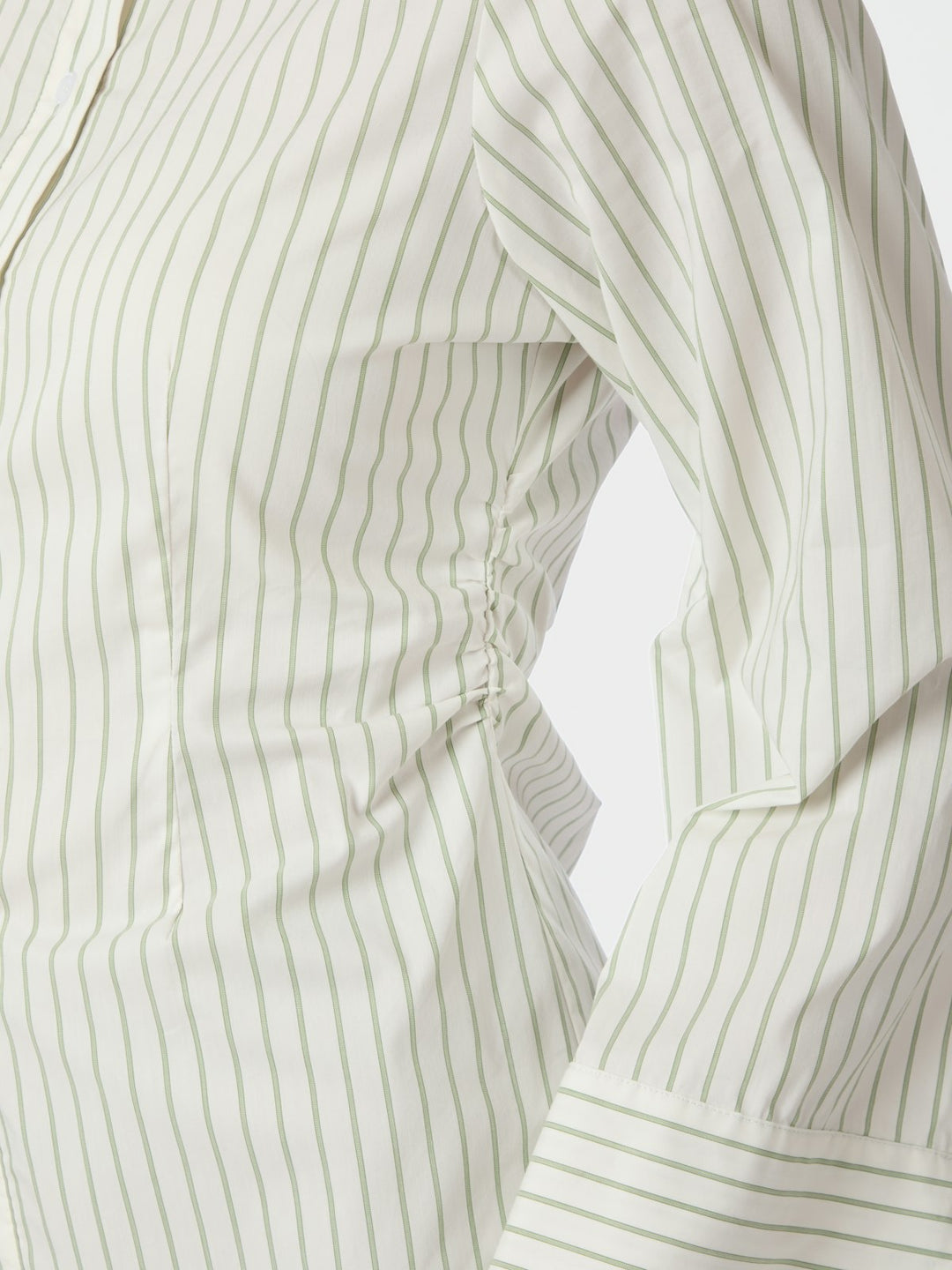 Caroli Stripe Shirt  Dusty Green