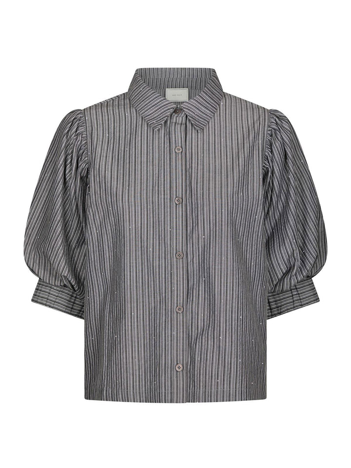 Etta Stripe B Shirt  Dark Grey