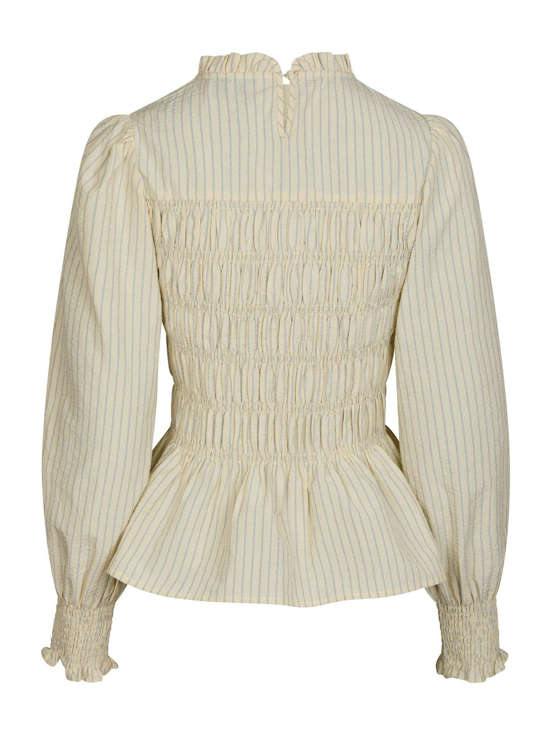 Possa Crepe Stripe Blouse  Light Yellow