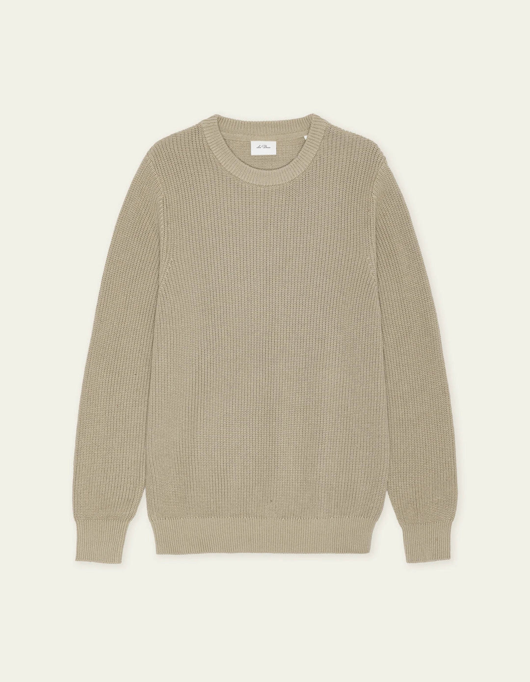 Rib Crewneck Knit  Dark Sand