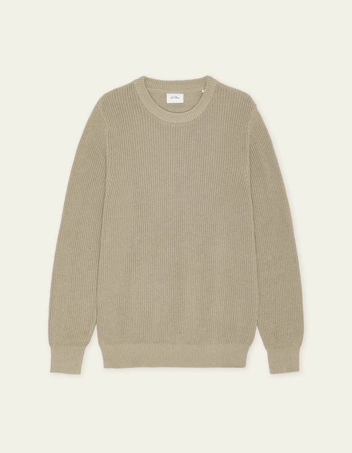 Rib Crewneck Knit  Dark Sand