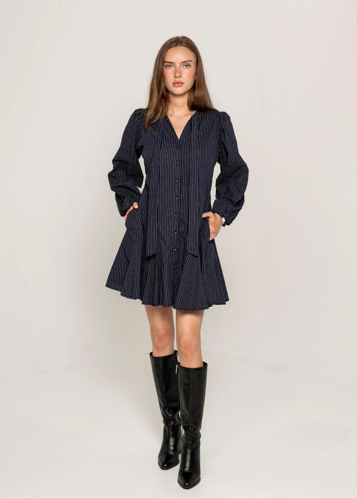 Vivienne Dress Pinstripe  Pinstripe