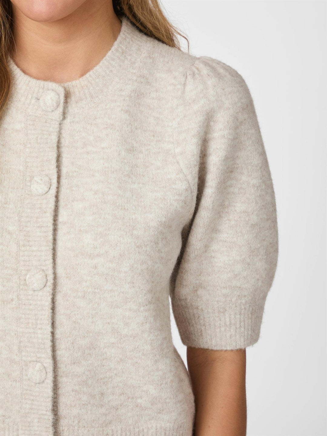 Trudy Knit Cardigan  Beige Melange