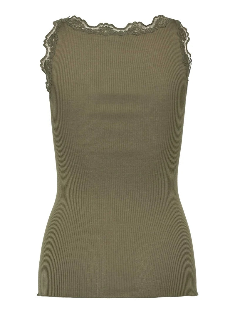 RWBabette Silk SL U-neck Lace Top  Kalamata