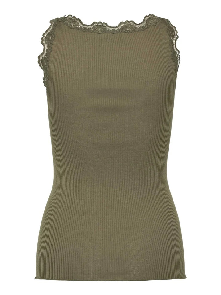 RWBabette Silk SL U-neck Lace Top  Kalamata