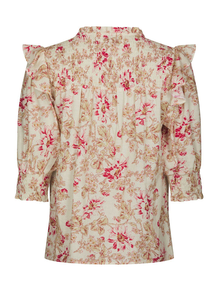 Davina Flower Rose Blouse  Rose