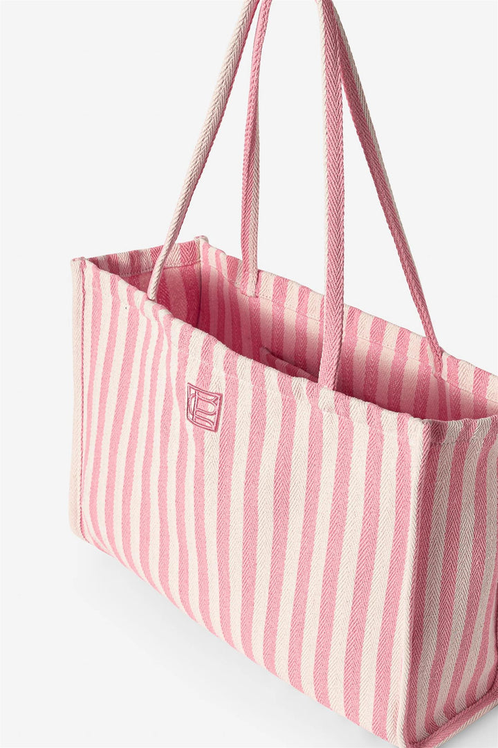 Ivy Tote Bag  Light Pink Stripe