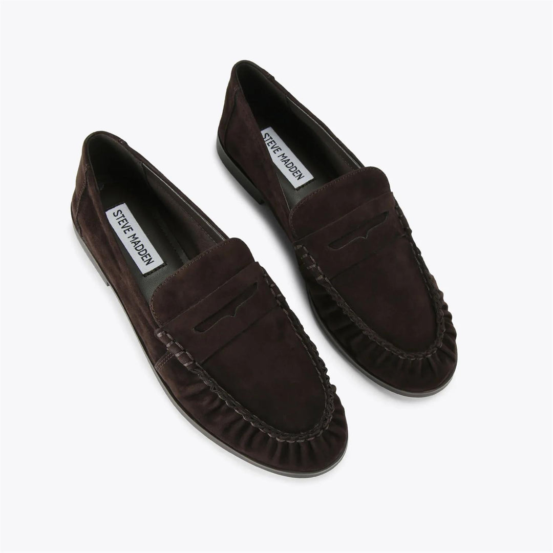 Muse-SM Suede Loafer  Dark Brown