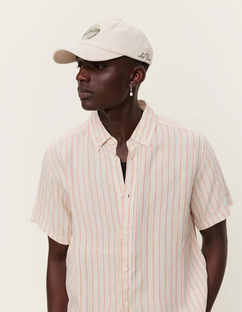 Kris Linen SS Shirt  Ivory/Baked Papaya