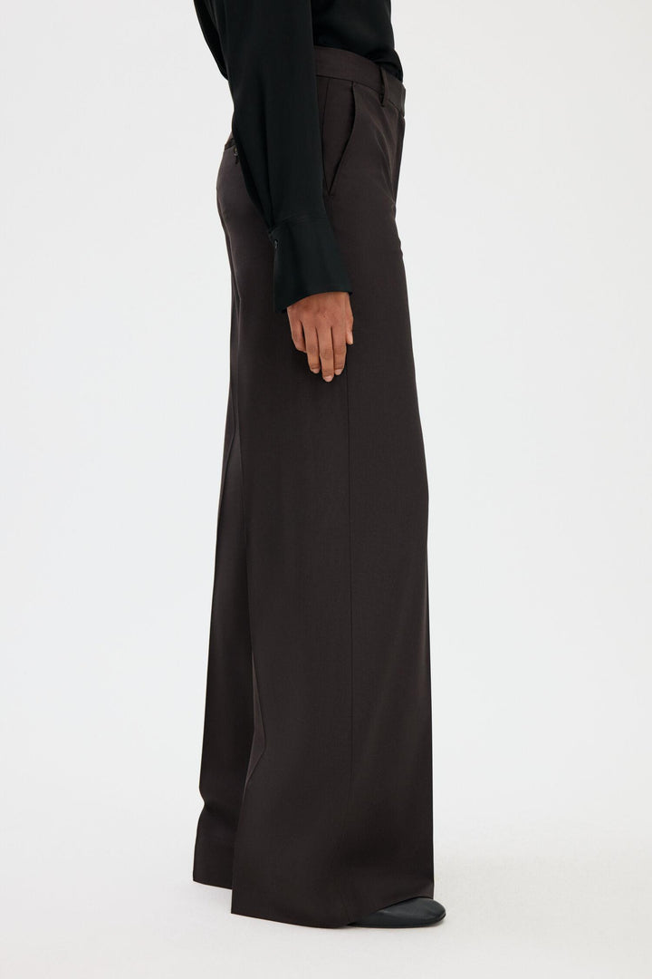 harlow wool trousers  Dark Chocolate