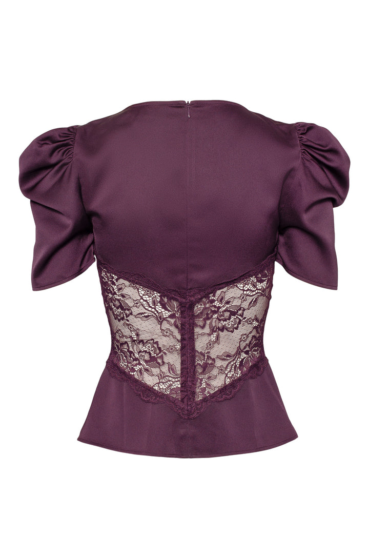 Francis lace top  Burgundy